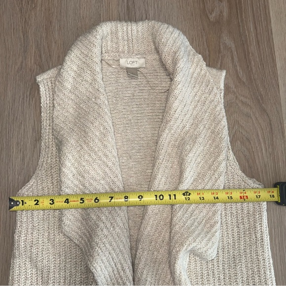 Loft Cream/Beige Knit Sweater Vest - Size Small - Picture 5 of 6